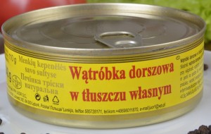WĄTRÓBKA DORSZOWA W TŁUSZCZU WŁASNYM 240G