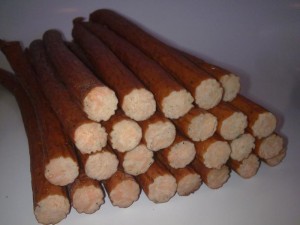Kabanosy z łososia atlantyckiego wędzone 0,5kg