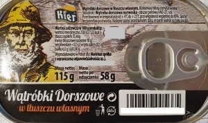 Wątróbki dorszowe w tłuszczu własnym 115g Kier