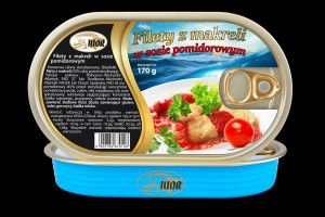 Filety z makreli w sosie pomidorowym 170g Juor