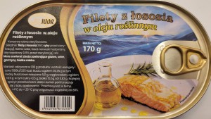 Filety z łososia w oleju roślinnym 170g Juor
