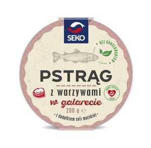 Pstrąg z warzywami w galarecie 200g SEKO