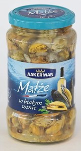 Małże w białym winie 350g Aakerman