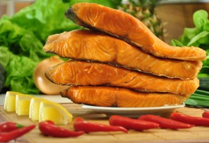 Łosoś atlantycki stek wędzony na gorąco 1kg